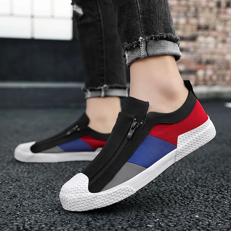 Men's Shoes Sports Skateboarding New Summer Men's Shoes Breathable Trendy Canvas Flat Shoes Sports Leisure Versatile Trendy Shoes