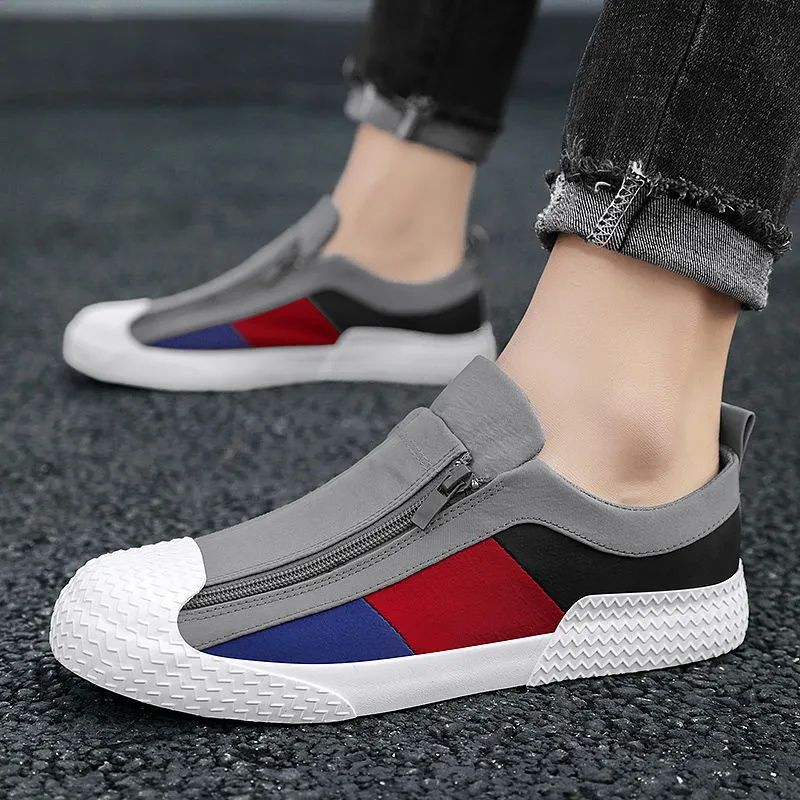 Men's Shoes Sports Skateboarding New Summer Men's Shoes Breathable Trendy Canvas Flat Shoes Sports Leisure Versatile Trendy Shoes