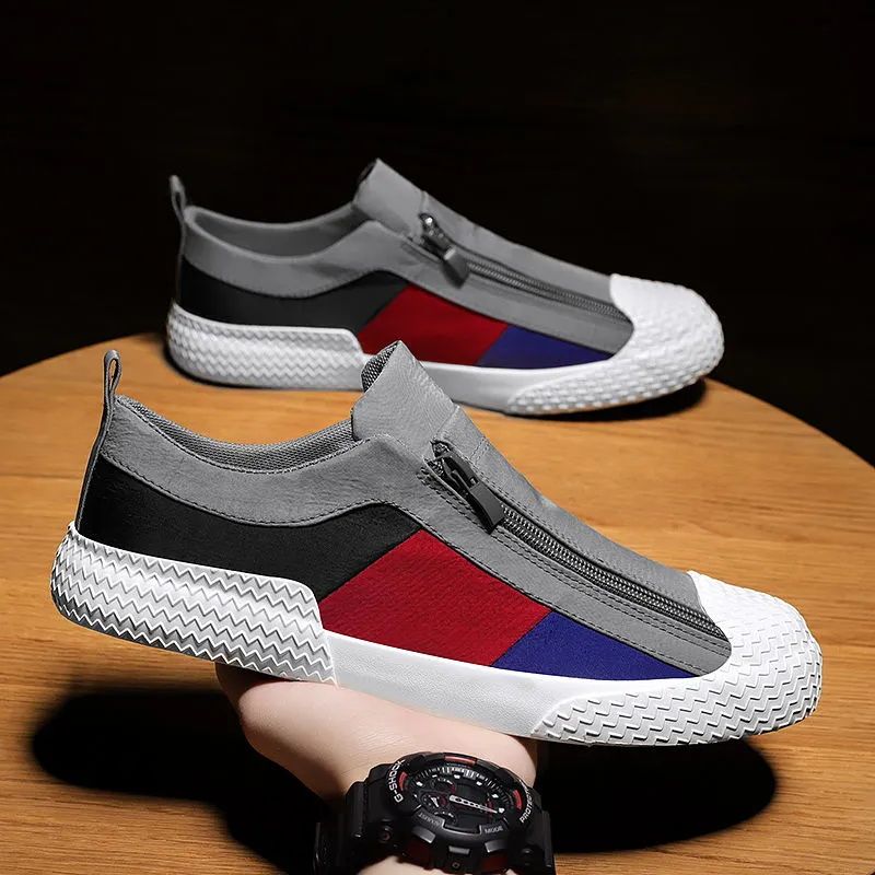 Men's Shoes Sports Skateboarding New Summer Men's Shoes Breathable Trendy Canvas Flat Shoes Sports Leisure Versatile Trendy Shoes