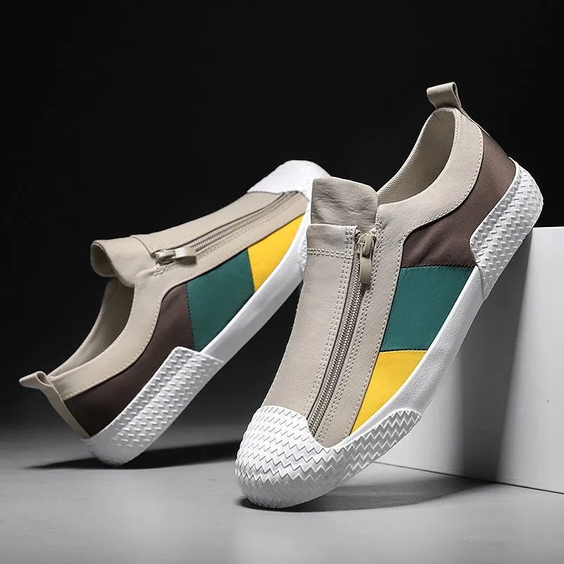 Men's Shoes Sports Skateboarding New Summer Men's Shoes Breathable Trendy Canvas Flat Shoes Sports Leisure Versatile Trendy Shoes