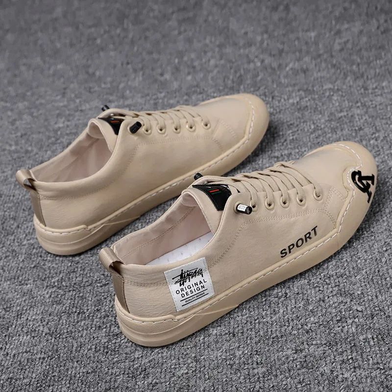 Men's Shoes Flats Canvas Shoes Canvas Men'S Shoes New Summer Breathable Work Wear-Resistant Slip-On Cloth Shoes Trendy Versatile Lightweight Non-Slip