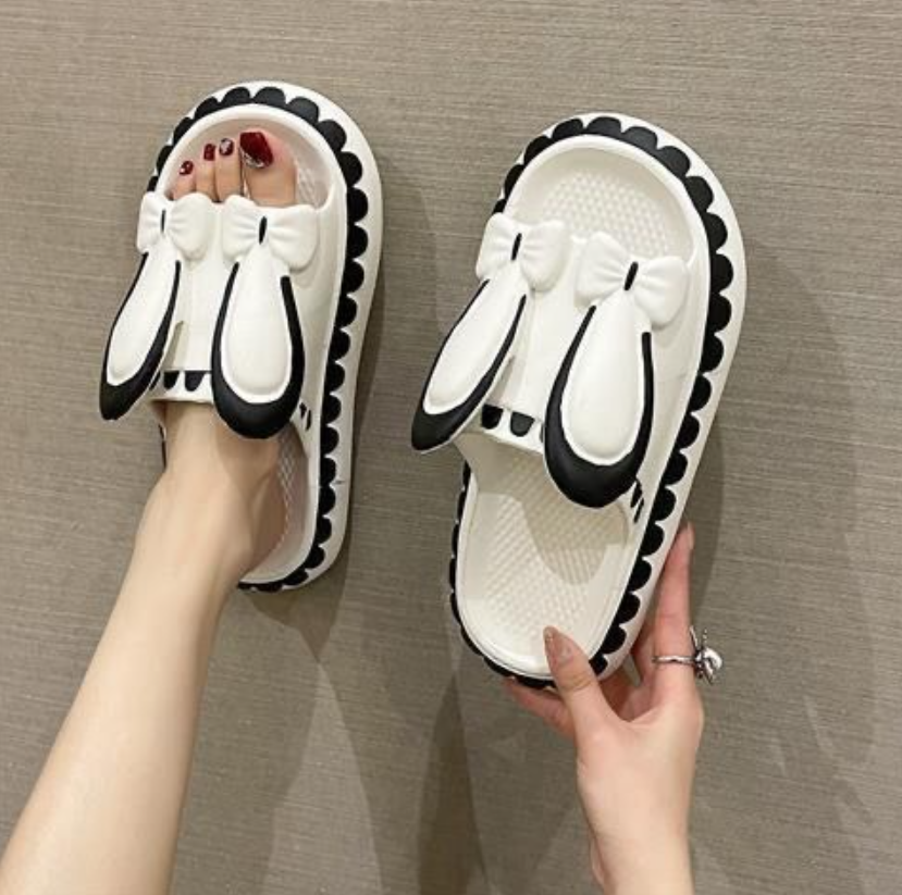 Women's Shoes Slippers Indoor Slippers Home indoor bathroom bath non-slip cute cartoon rabbit slippers women's outer slippers