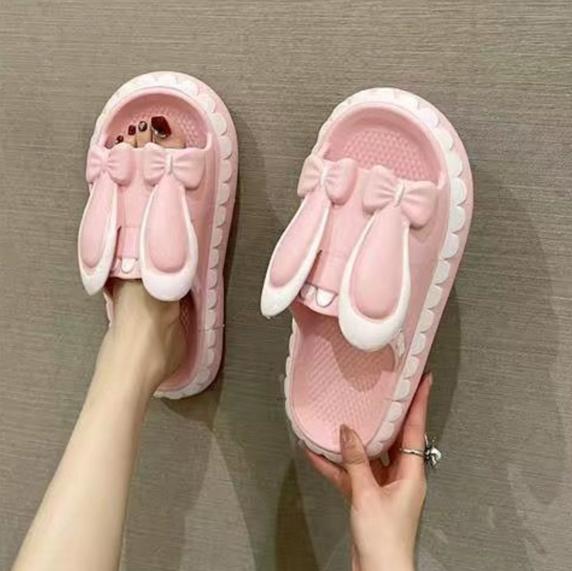 Women's Shoes Slippers Indoor Slippers Home indoor bathroom bath non-slip cute cartoon rabbit slippers women's outer slippers