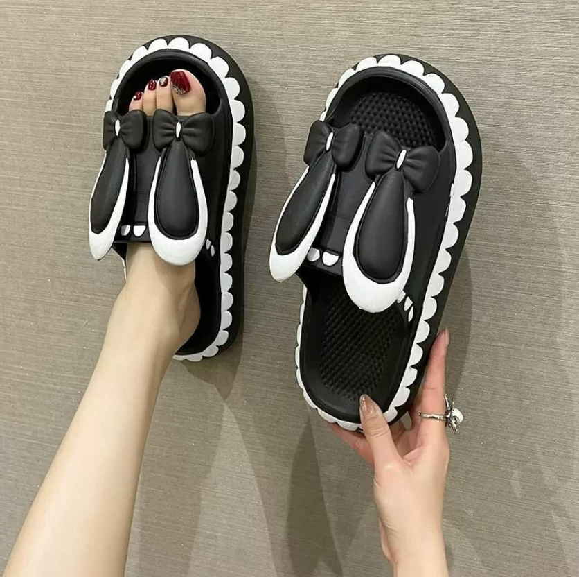 Women's Shoes Slippers Indoor Slippers Home indoor bathroom bath non-slip cute cartoon rabbit slippers women's outer slippers