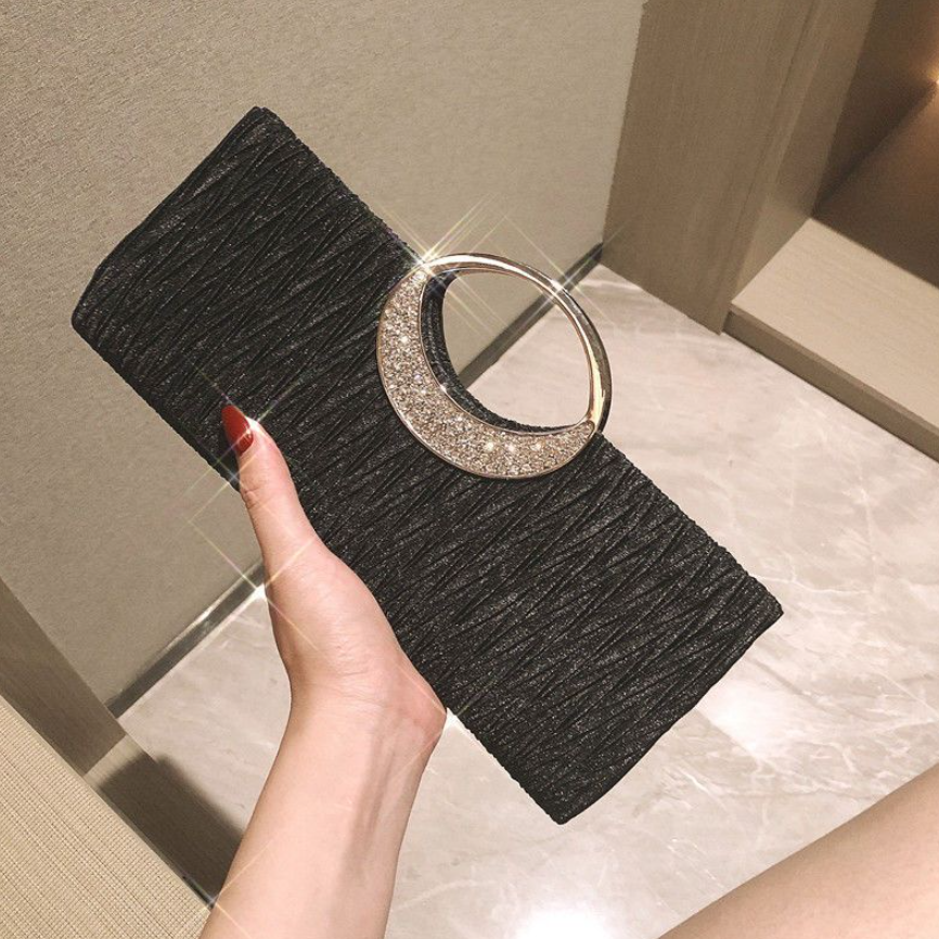 Women's Bags Clutches Evening Bags New envelope clutch bag, fashionable women's bag, diamond-encrusted small bag, chain messenger bag, dinner bag, banquet handbag clutch bag