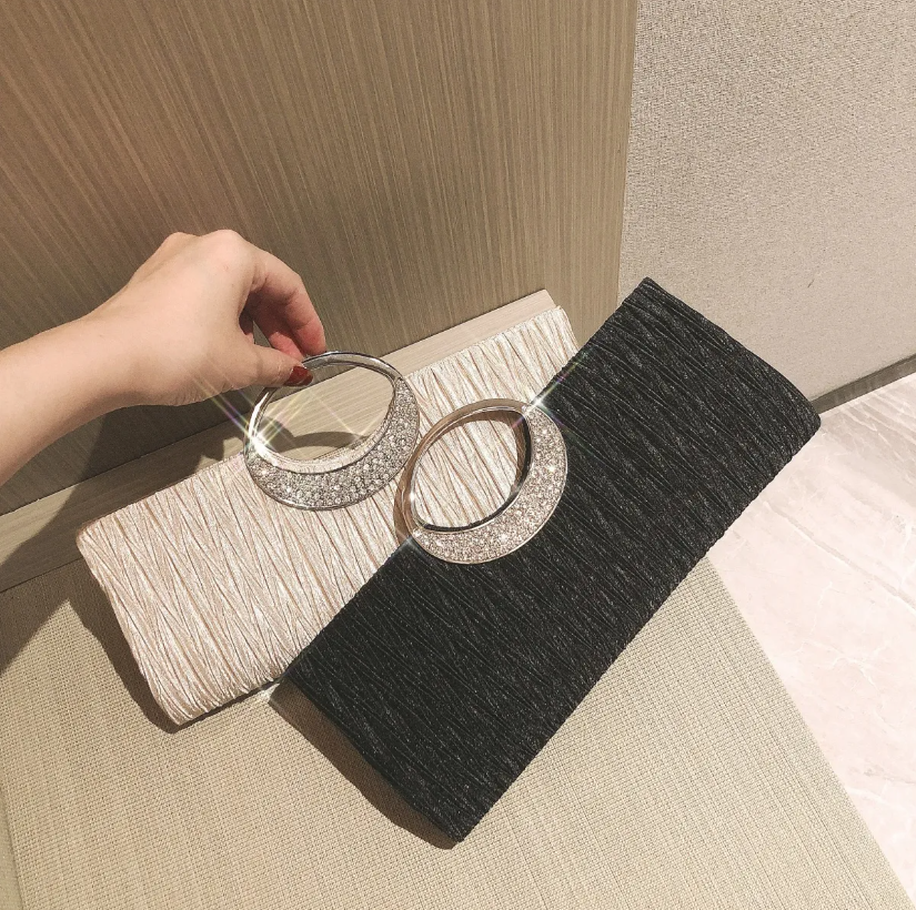 Women's Bags Clutches Evening Bags New envelope clutch bag, fashionable women's bag, diamond-encrusted small bag, chain messenger bag, dinner bag, banquet handbag clutch bag