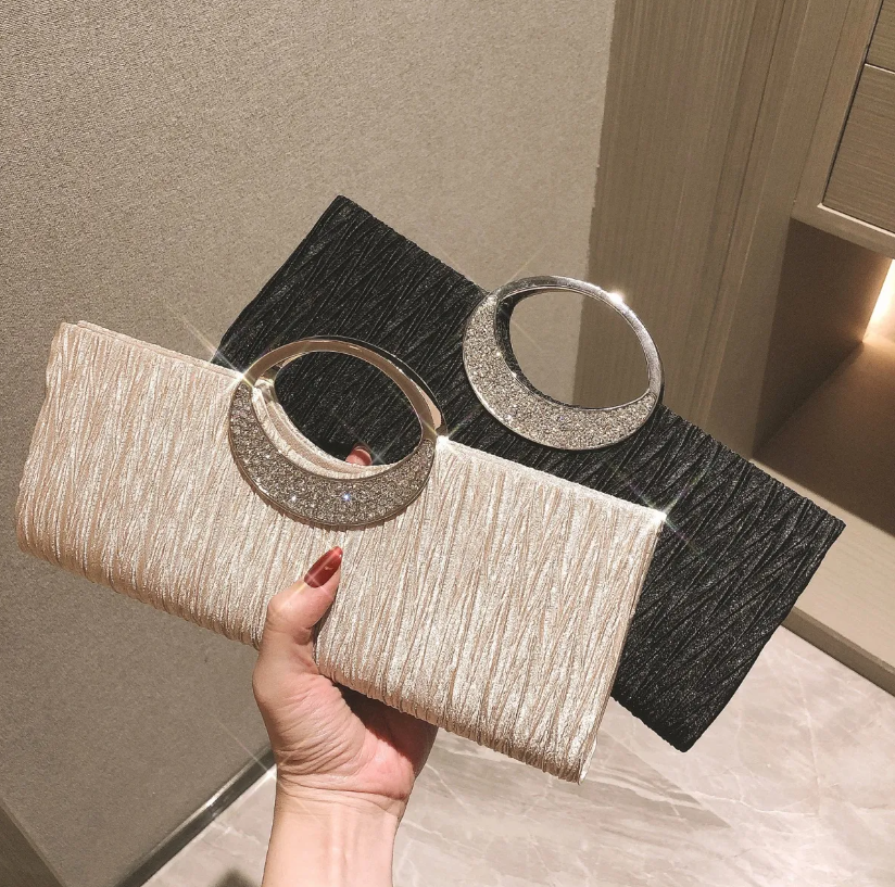 Women's Bags Clutches Evening Bags New envelope clutch bag, fashionable women's bag, diamond-encrusted small bag, chain messenger bag, dinner bag, banquet handbag clutch bag