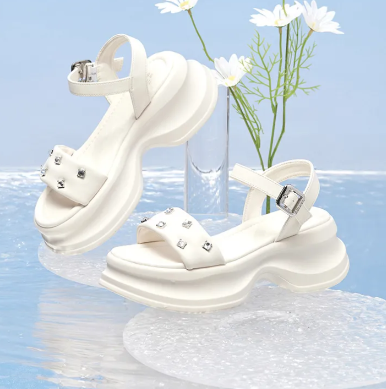 Women's Shoes Sandals Sports Sandals Popular thick-soled sandals, new women's shoes, white sandals, Roman beach shoes, sports and leisure sandals