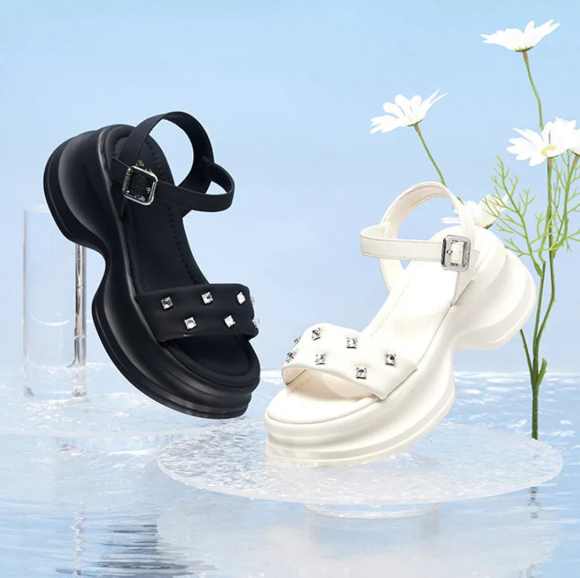 Women's Shoes Sandals Sports Sandals Popular thick-soled sandals, new women's shoes, white sandals, Roman beach shoes, sports and leisure sandals