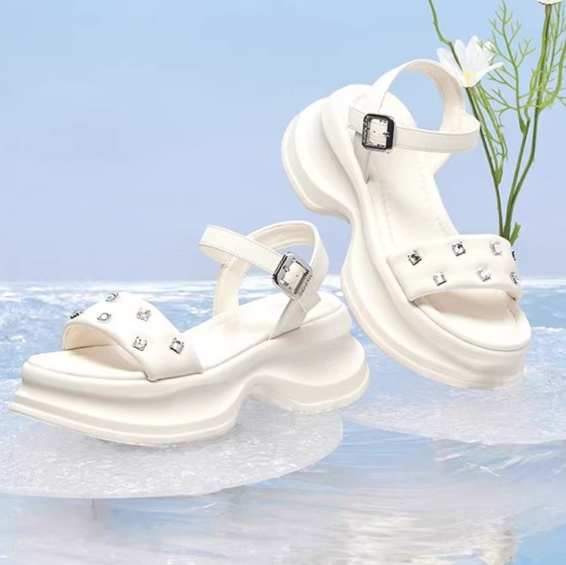 Women's Shoes Sandals Sports Sandals Popular thick-soled sandals, new women's shoes, white sandals, Roman beach shoes, sports and leisure sandals