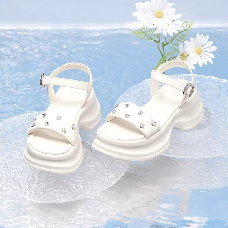 Women's Shoes Sandals Sports Sandals Popular thick-soled sandals, new women's shoes, white sandals, Roman beach shoes, sports and leisure sandals