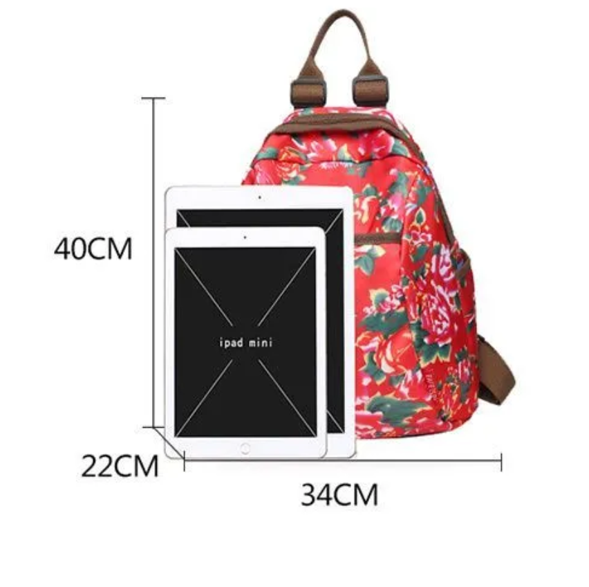 Bags Women's Bags Fashion Backpacks Big flower cloth backpack popular new style women's student school bag mommy bag large capacity travel backpack