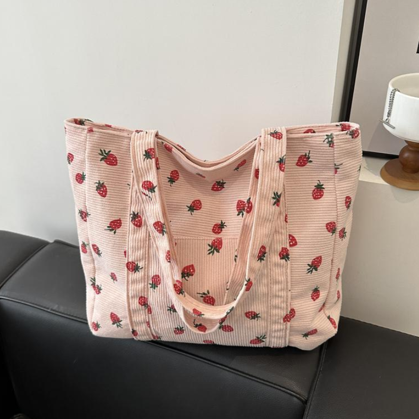 Bags Women's Bags Shoulder Bags High-end niche shoulder handbag women's new trendy literary original large-capacity corduroy tote bag shoulder bag