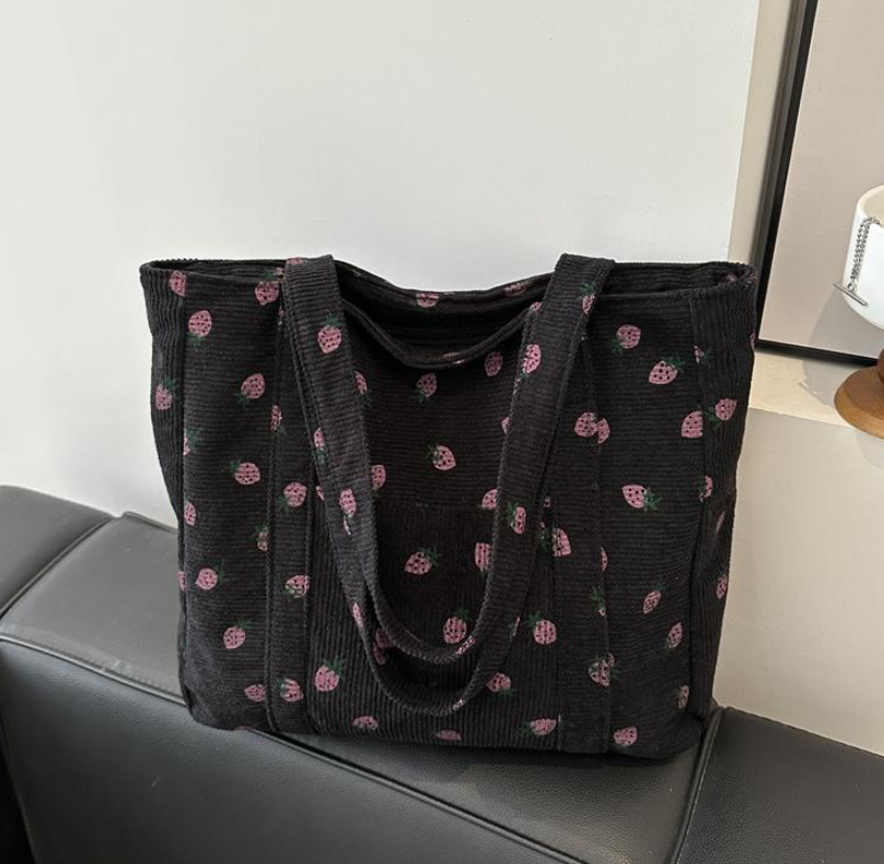 Bags Women's Bags Shoulder Bags High-end niche shoulder handbag women's new trendy literary original large-capacity corduroy tote bag shoulder bag