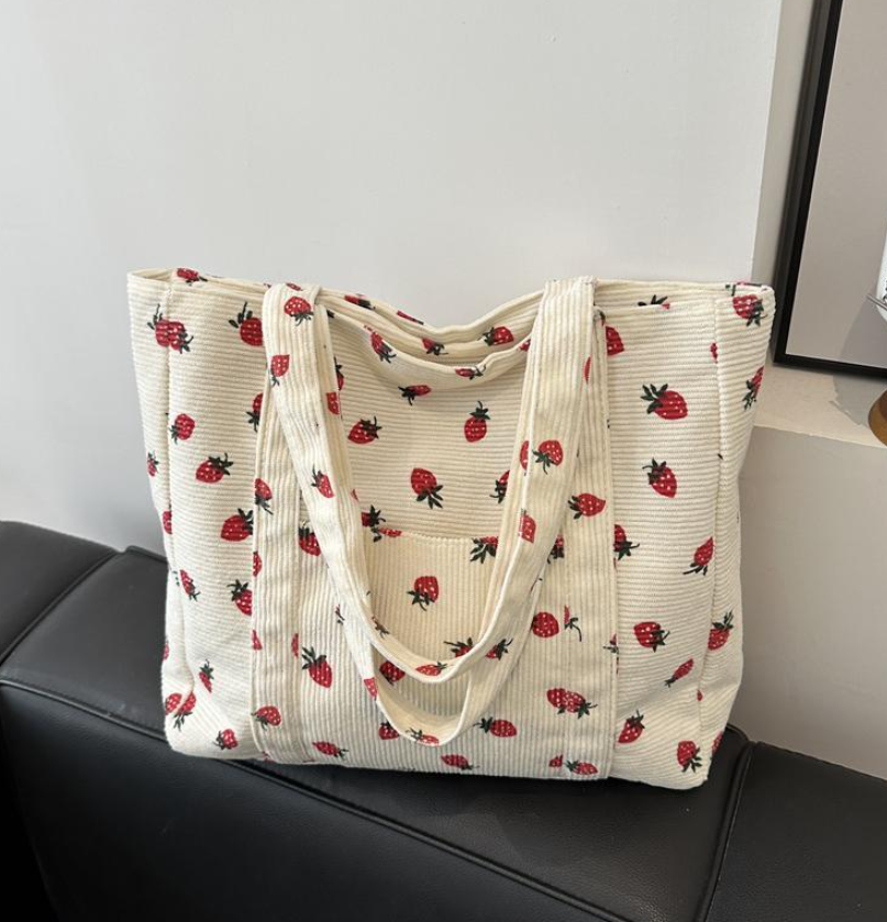 Bags Women's Bags Shoulder Bags High-end niche shoulder handbag women's new trendy literary original large-capacity corduroy tote bag shoulder bag