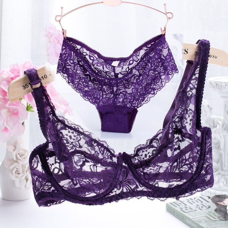 Women'S Clothing  Lingerie Sets Sexy Underwear [Bra Set] Ultra-Thin Transparent Full Lace Underwear That Is Comfortable And Can Also Be Worn To Sleep
