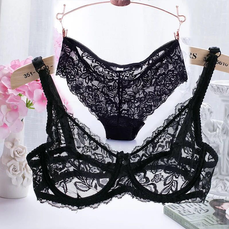 Women'S Clothing  Lingerie Sets Sexy Underwear [Bra Set] Ultra-Thin Transparent Full Lace Underwear That Is Comfortable And Can Also Be Worn To Sleep