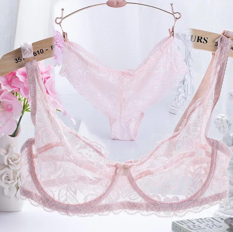 Women'S Clothing  Lingerie Sets Sexy Underwear [Bra Set] Ultra-Thin Transparent Full Lace Underwear That Is Comfortable And Can Also Be Worn To Sleep
