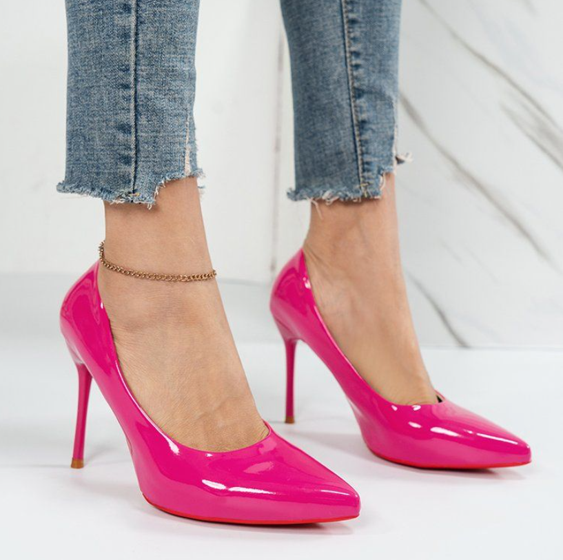 Women's Shoes Heels Large size pointed toe shoes OL sexy formal shoes green high heels cheap stiletto trendy work shoes high heels