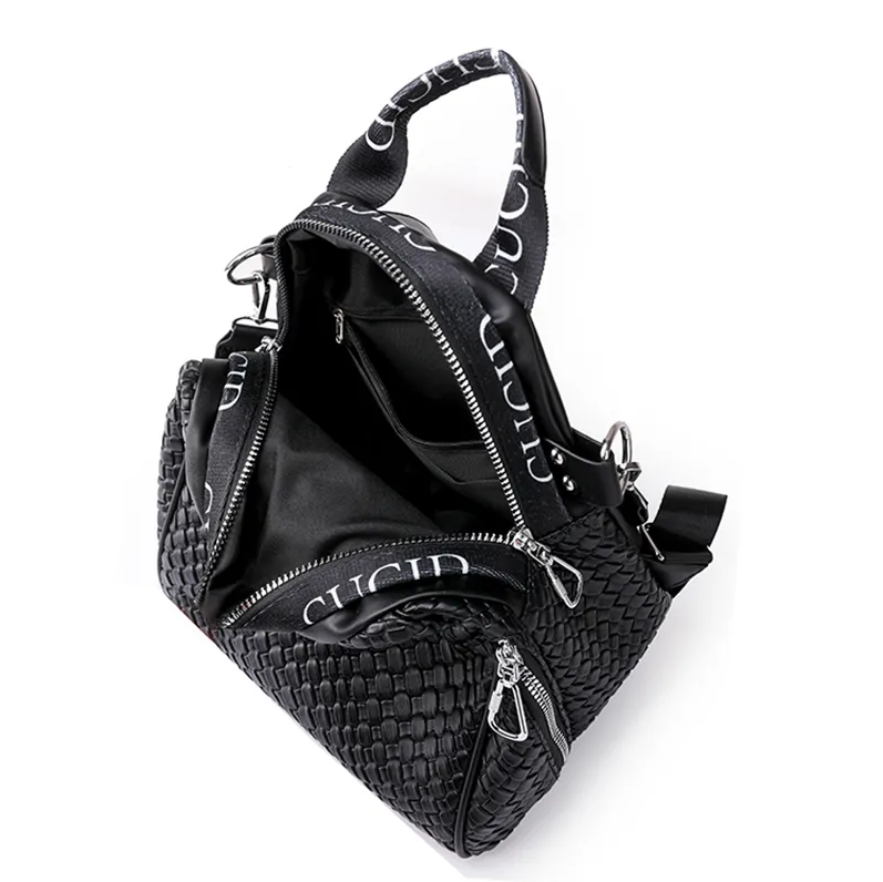 Women's Bags Fashion Backpacks Soft leather backpack new women's bag multi-functional travel small bag woven wear-resistant backpack fashion bag