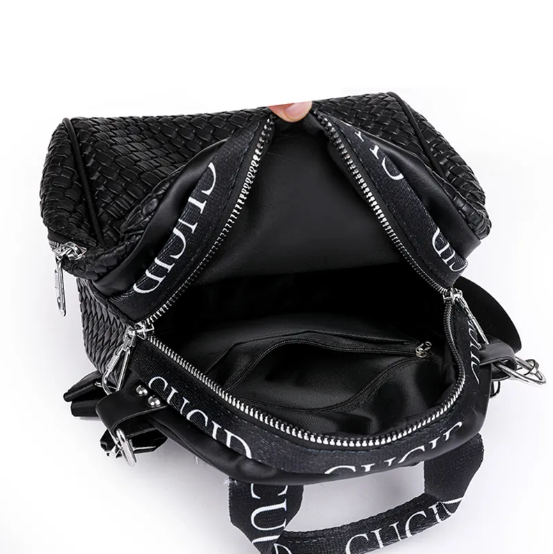 Women's Bags Fashion Backpacks Soft leather backpack new women's bag multi-functional travel small bag woven wear-resistant backpack fashion bag