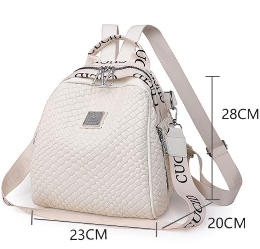 Women's Bags Fashion Backpacks Soft leather backpack new women's bag multi-functional travel small bag woven wear-resistant backpack fashion bag