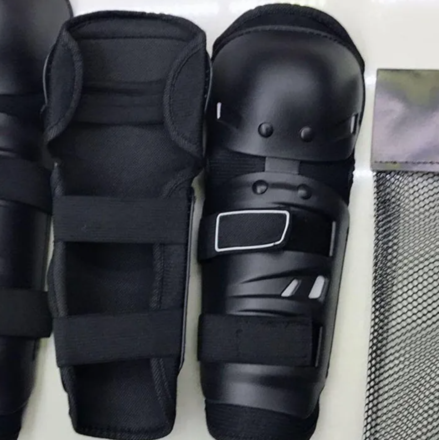 4 Piece Set Motorcycle Motocross Racing Armored Non-Slip Shock Resistant Riding Knee Protector Knee Guard Four Piece Round Head race Protectors Off-road Motorcycle Riding Equipment and Sports