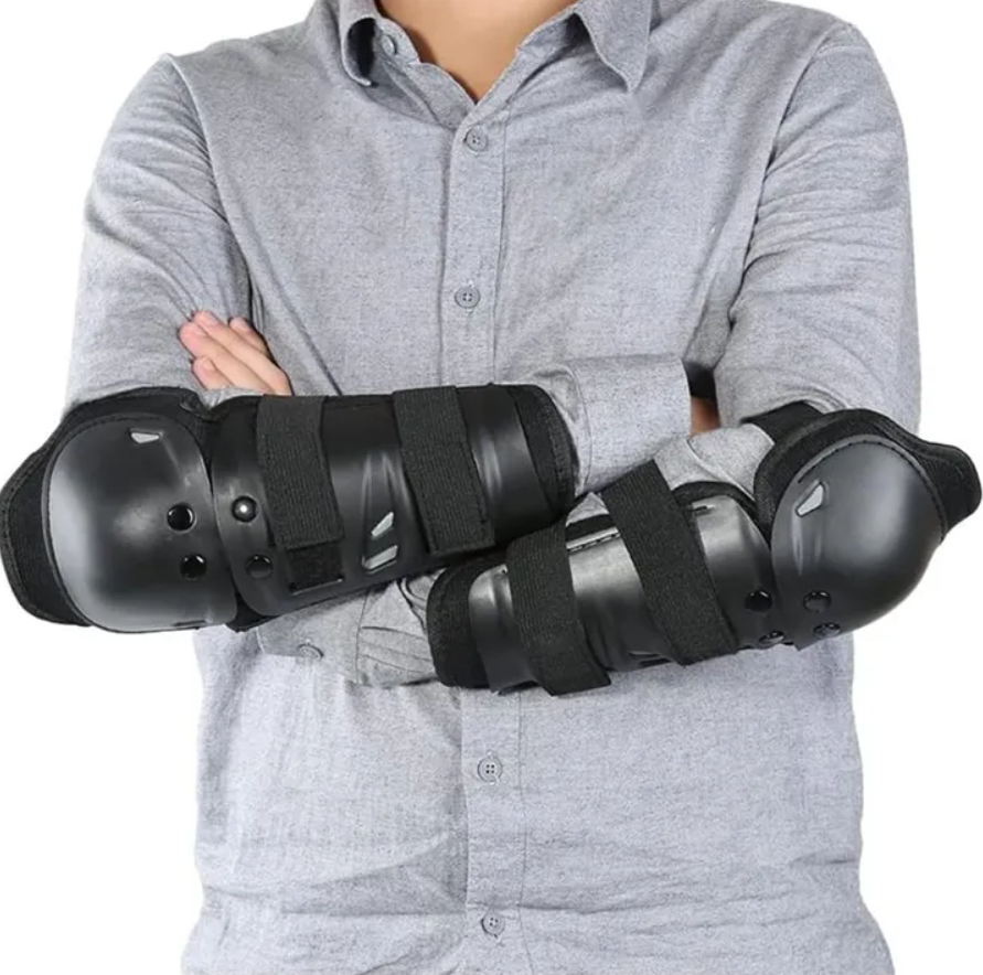 4 Piece Set Motorcycle Motocross Racing Armored Non-Slip Shock Resistant Riding Knee Protector Knee Guard Four Piece Round Head race Protectors Off-road Motorcycle Riding Equipment and Sports