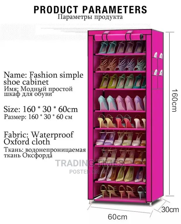 【Promotion】RAGENHOOD 9 Layers Shoe Rack Assemble Large Capacity Portable Generic Shoe Rack Free Standing Shoe Racks 9 Storey Shoe Cabinet Home Living Storage Small Furniture