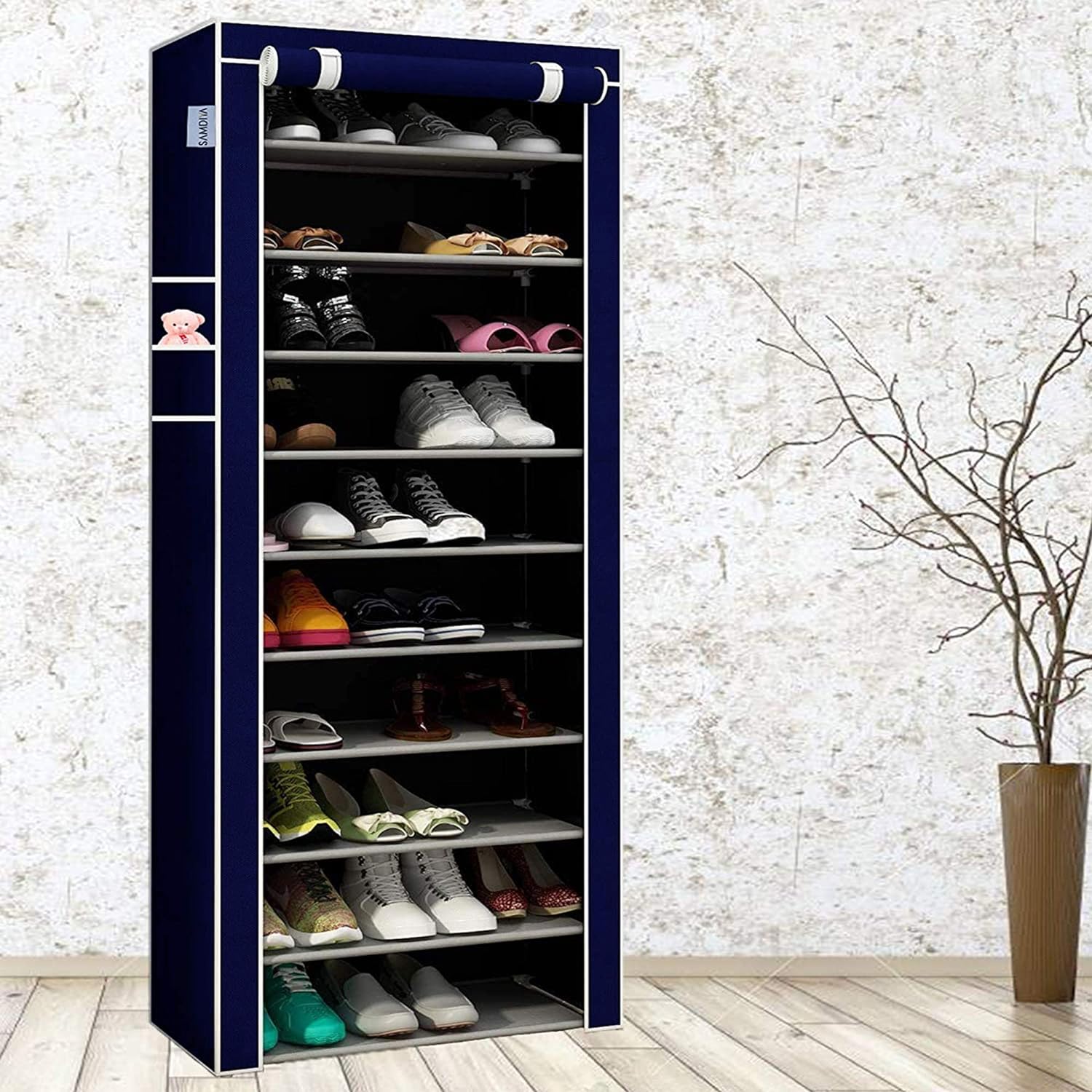 【Promotion】RAGENHOOD 9 Layers Shoe Rack Assemble Large Capacity Portable Generic Shoe Rack Free Standing Shoe Racks 9 Storey Shoe Cabinet Home Living Storage Small Furniture