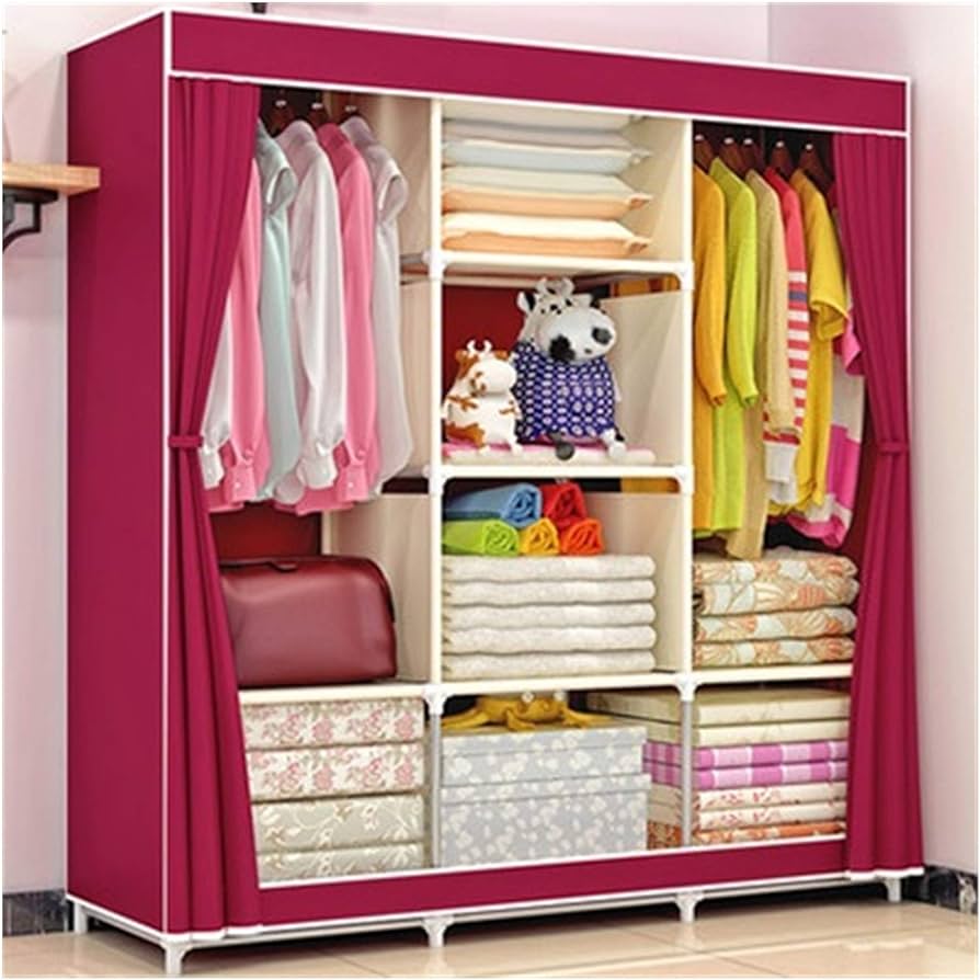 SOLID WOOD CLOTH 3 COLUMN WARDROBE Closet Commode Chest of Drawers Home Clothes Clothing Storage