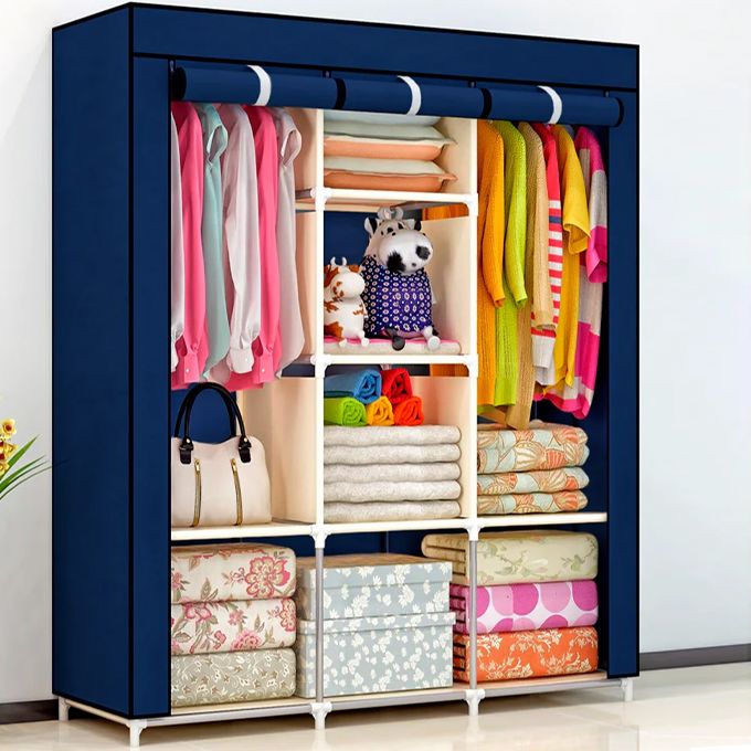 SOLID WOOD CLOTH 3 COLUMN WARDROBE Closet Commode Chest of Drawers Home Clothes Clothing Storage