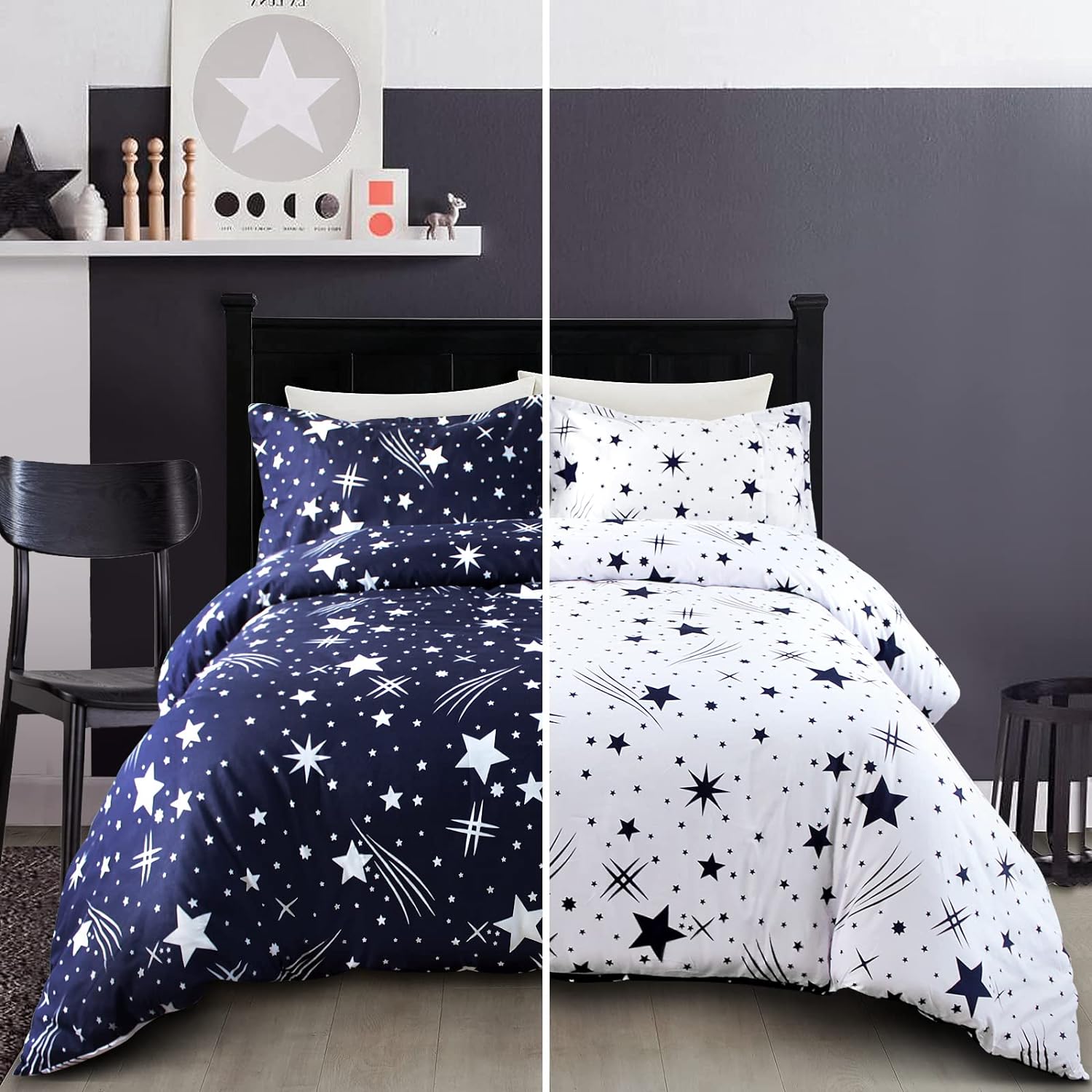 【Today's Deal】Ragen 4pcs Bedding Sets Comforter Set Bedding Duvet(1pc Duvet&1pcs Bed sheet&2pcs) Pillow covers