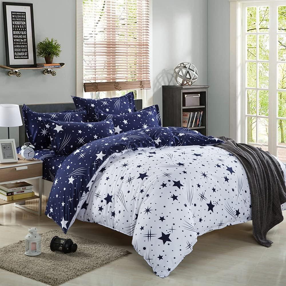 【Today's Deal】Ragen 4pcs Bedding Sets Comforter Set Bedding Duvet(1pc Duvet&1pcs Bed sheet&2pcs) Pillow covers