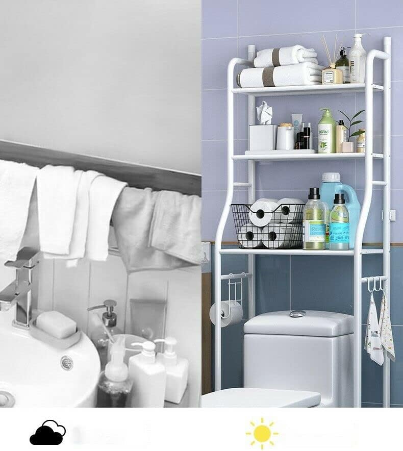 Ragen 3 Tier Above Toilet Storage, Bathroom Shelf Over The Toilet and Washing machine  rack   Over-The-Toilet Storage, Cabinet Over Toilet Premium toilet rack