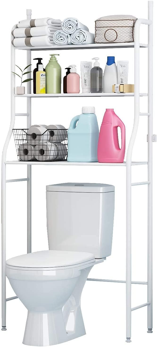 Ragen 3 Tier Above Toilet Storage, Bathroom Shelf Over The Toilet and Washing machine  rack   Over-The-Toilet Storage, Cabinet Over Toilet Premium toilet rack