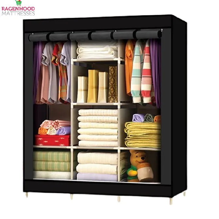 QUALITY WOODEN Three 3  Column wardrobe Wooden Wardrobe Large Capacity Wardrobe Assemble Closets Portable Home Storage Big Size