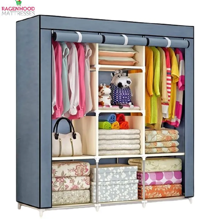 QUALITY WOODEN Three 3  Column wardrobe Wooden Wardrobe Large Capacity Wardrobe Assemble Closets Portable Home Storage Big Size