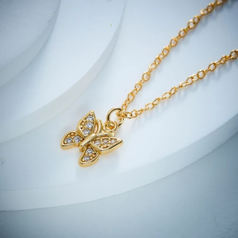 New trendy chic fashion cute jewellery necklace butterfly