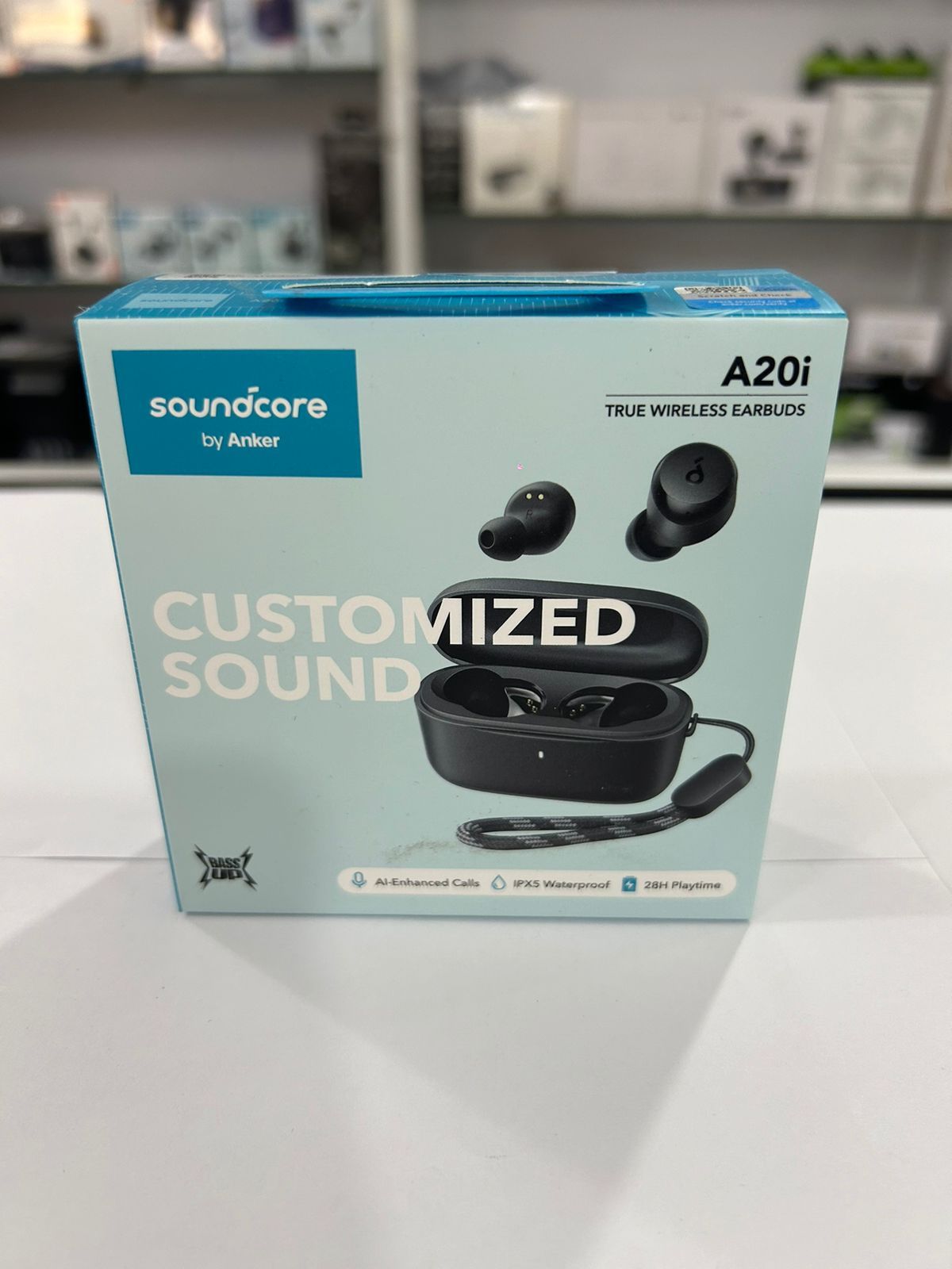 Soundcore by Anker A20i True Wireless Earbuds, Bluetooth 5.3, App, Customized Sound, 28H Long Playtime, Water-Resistant, 2 Mics for AI Clear Calls, Single Earbud Mode