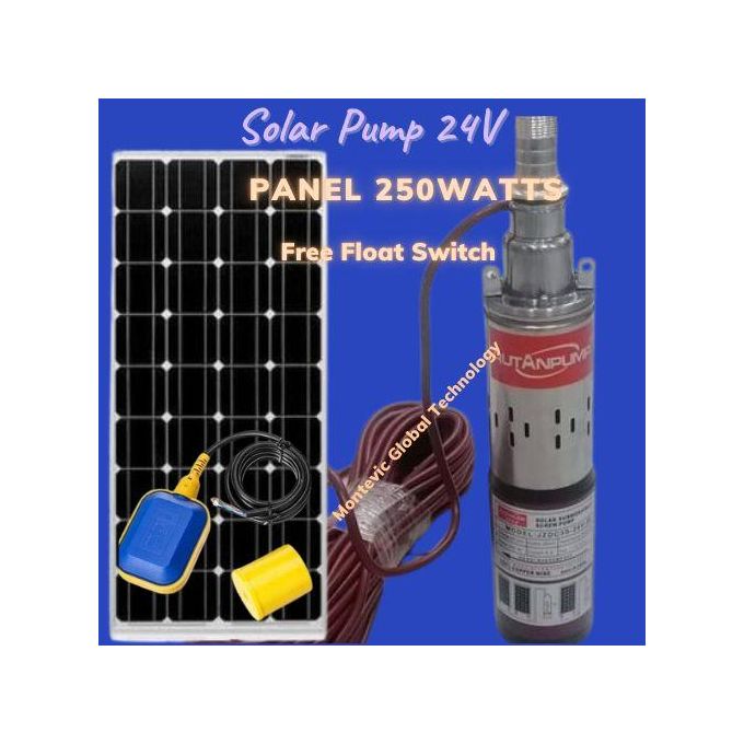 RUTAN PUMP 24V 50M Lift Deep Well Pump Submersible Solar Powered Water Pump +FREE 250W SOLAR