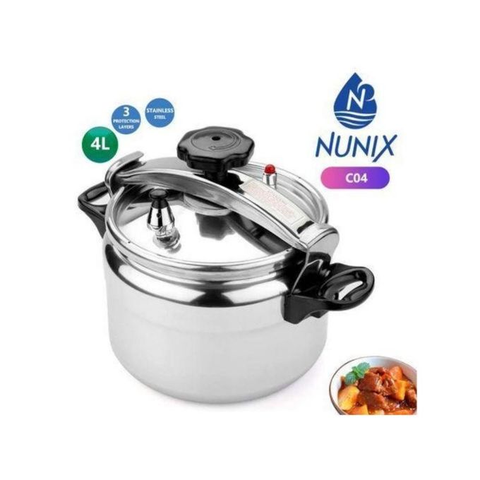 Pressure Cooker Sufuria -[OFFER 🎉 ]  Explosion Proof   Stainless Steel Pressure Cooker- 4L