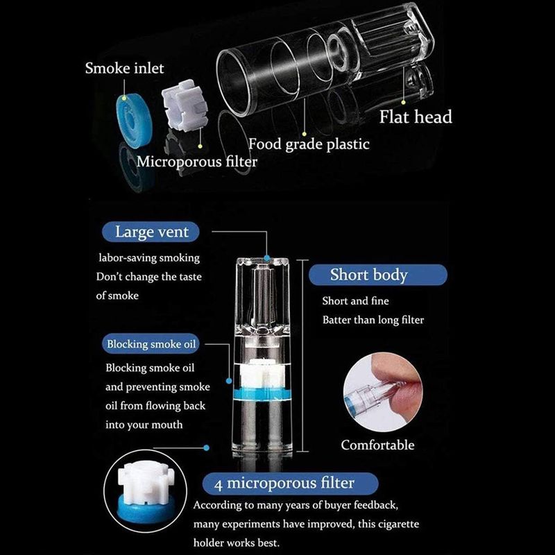 New Arrivel Disposable Cigarette Filters for Smokers Clean Teeth Tar Filter Reduces Tnicotine Tobacco Filter Tip