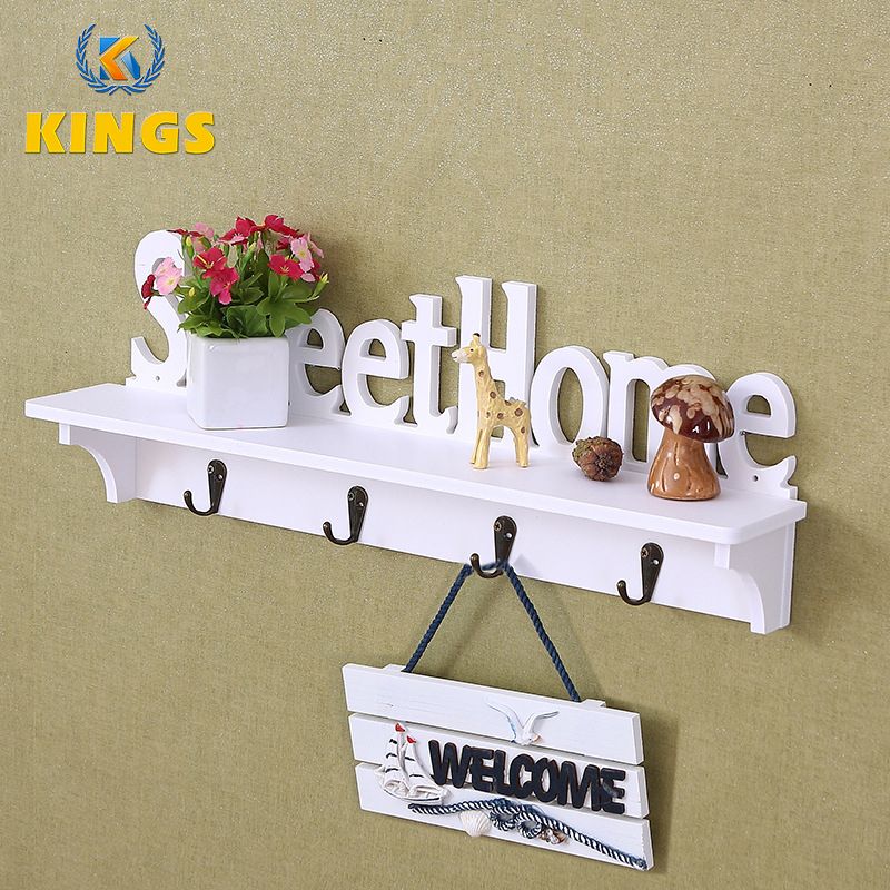 New Arrival Letter Style Wall Shelf Display Hanging Shelf Storage Rack Home Decor Floating Shelf White,One size