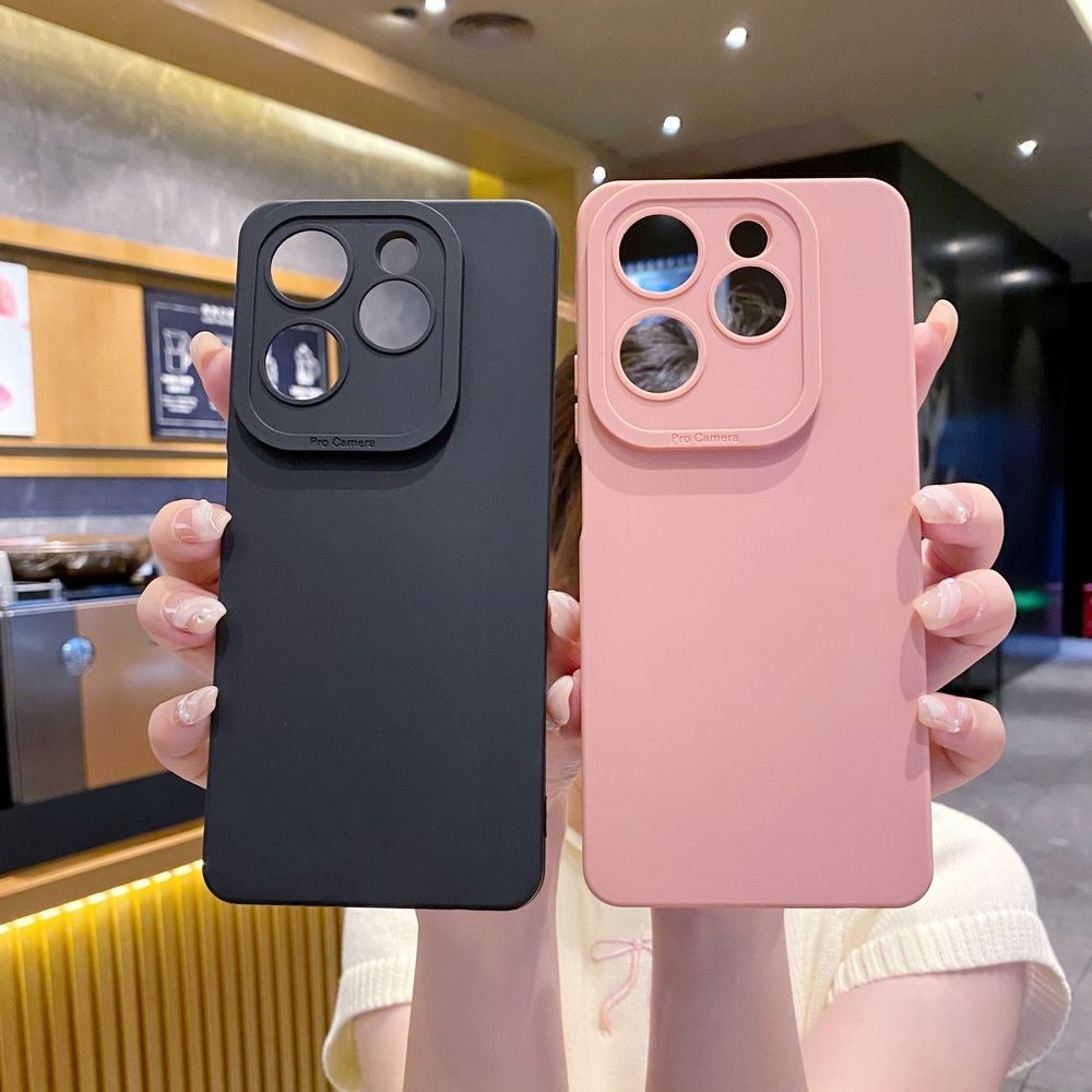 New Silicone Phone Case for Infinix Hot 40i 40 Pro Note 12 G96 30 20 11 10 Play Smart 8 7 5 6 HD Casing Bumper Shockproof Camera Protective Back Cover