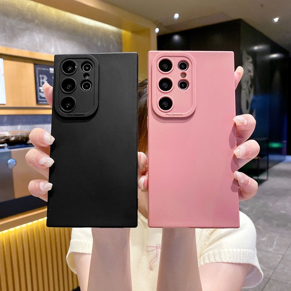 New Silicone Phone Case for Samsung Galaxy S24 S23 Ultra S22 Plus S21 FE S20 Note 20 Ultra Casing Bumper Shockproof Calmera  Protective Back Cover