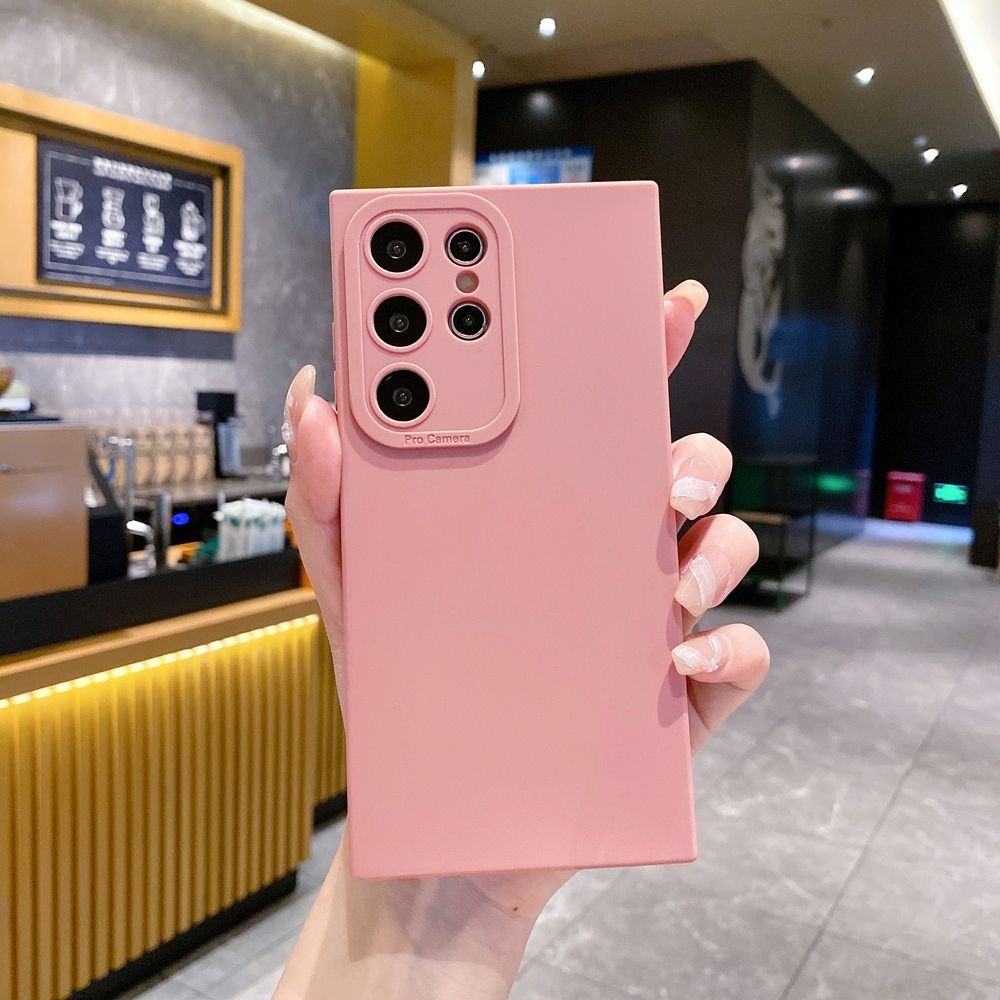 New Silicone Phone Case for Samsung Galaxy S24 S23 Ultra S22 Plus S21 FE S20 Note 20 Ultra Casing Bumper Shockproof Calmera  Protective Back Cover