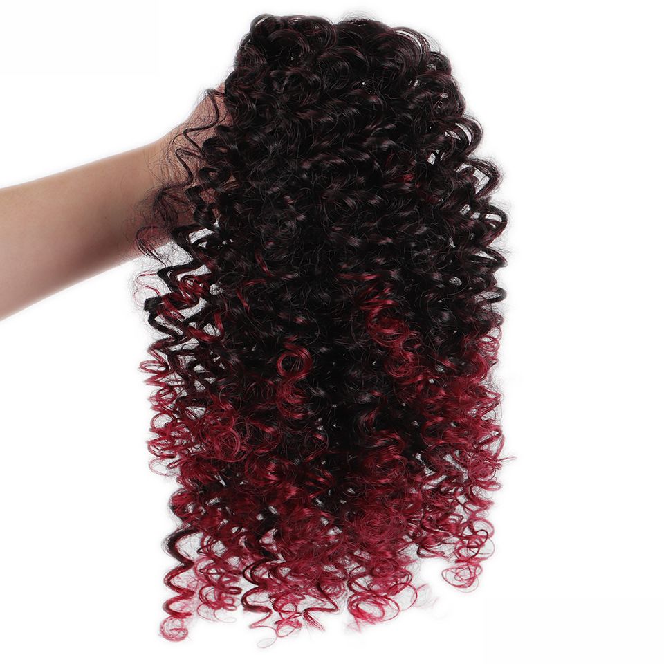High Quality Cheap Price Heat Resistant Synthetic Fiber Africa Curly Hair Ponytail Drawstring Kinky Curly Ponytail