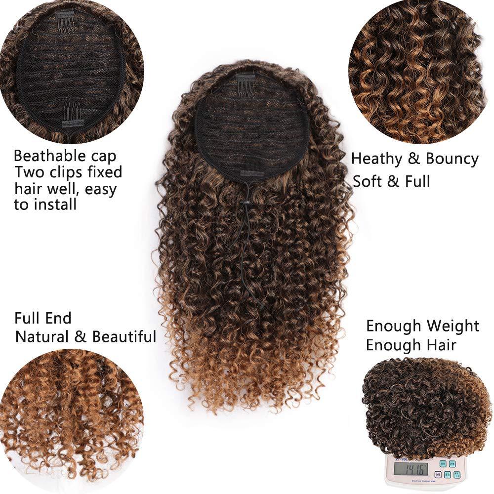 High Quality Cheap Price Heat Resistant Synthetic Fiber Africa Curly Hair Ponytail Drawstring Kinky Curly Ponytail