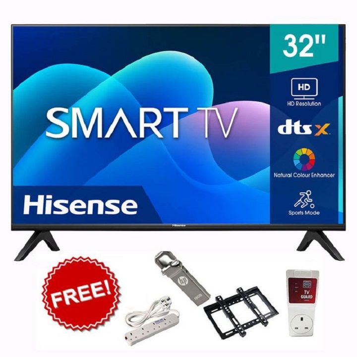 Hisense 32 inch FRAMELESS Full HD Smart TV Inbuilt Decoder Dolby Audio Netflix Youtube Television Dolby VIDAA OS 12 Months Warranty + 4 FREE GIFTS